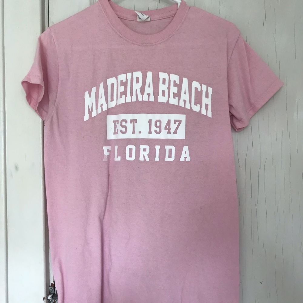 Madeira Beach Florida Pink T Shirt Women’s Small